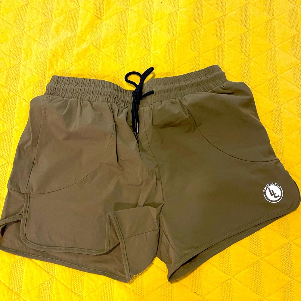 Lumber Legs men’s athletic/atheleisure 3” inseam shorts